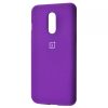 Оригинальный чехол Silicone Cover 360 с микрофиброй для OnePlus 7 – Purple