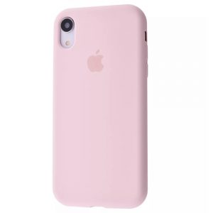 Оригинальный чехол Silicone Case 360 с микрофиброй для Iphone XR – Pink sand