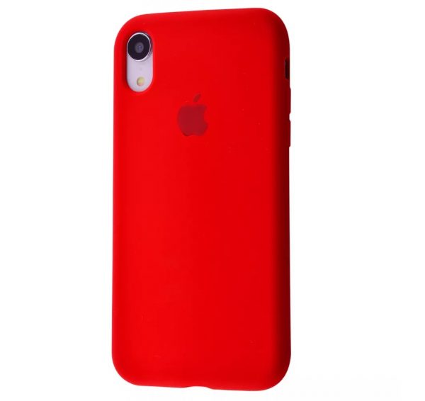 Оригинальный чехол Silicone Case 360 с микрофиброй для Iphone XR – Red