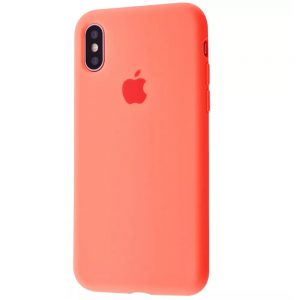 Оригинальный чехол Silicone Case 360 с микрофиброй для Iphone X / XS – Pink citrus