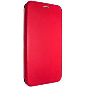 Кожаный чехол-книжка 360 с визитницей для Xiaomi Redmi 4x – Красный