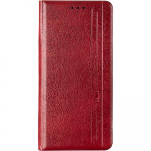 Кожаный чехол-книжка Leather Gelius New для Realme C11 (2021) – Red