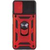 Ударопрочный чехол Camshield Serge Ring со шторкой для камеры для Xiaomi Redmi Note 10 5G / Poco M3 Pro – Красный 106706