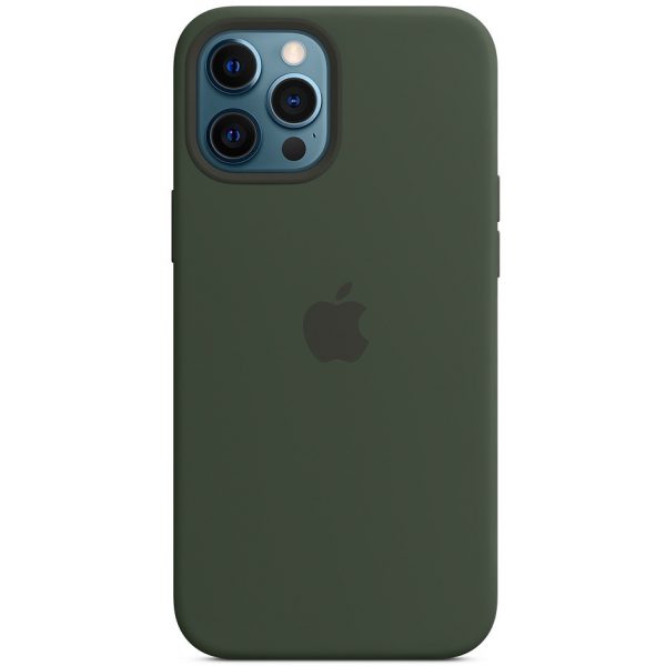 Чохол Silicone case Magsafe для Iphone 12 Pro Max Зелений / Cyprus Green