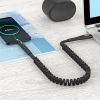 Кабель Hoco U78 Cotton treasure elastic USB – Type-C 2.4A 1.2м Black 107892