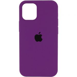 Оригинальный чехол Silicone Cover 360 с микрофиброй для Iphone 13 Pro Max – Фиолетовый / Grape
