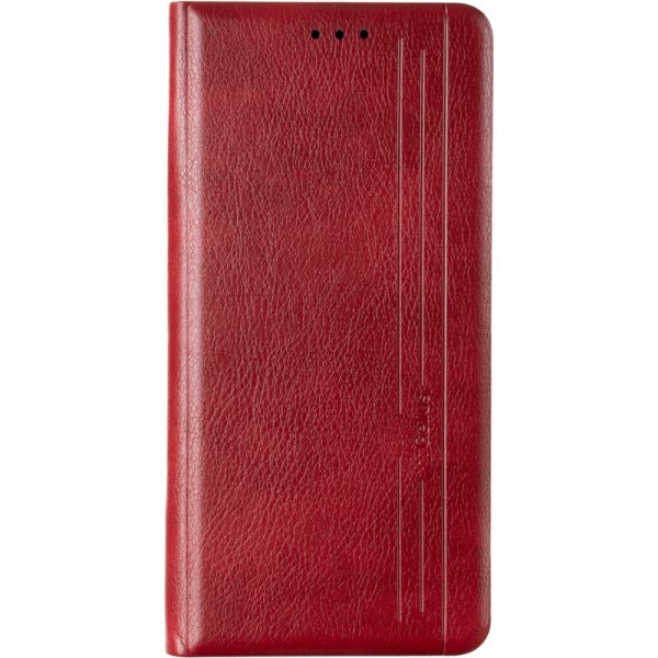 Кожаный чехол-книжка Leather Gelius New для Samsung Galaxy A03s (A037) – Red