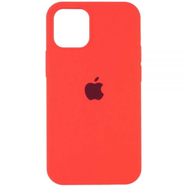 Оригинальный чехол Silicone Cover 360 с микрофиброй для Iphone 13 – Арбузный / Watermelon red