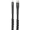 Кабель Hoco U78 Cotton treasure elastic USB – Type-C 2.4A 1.2м Black