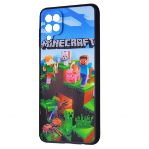 Чехол TPU+PC Game Heroes Case для Samsung Galaxy A22 / M32 / M22 – Minecraft