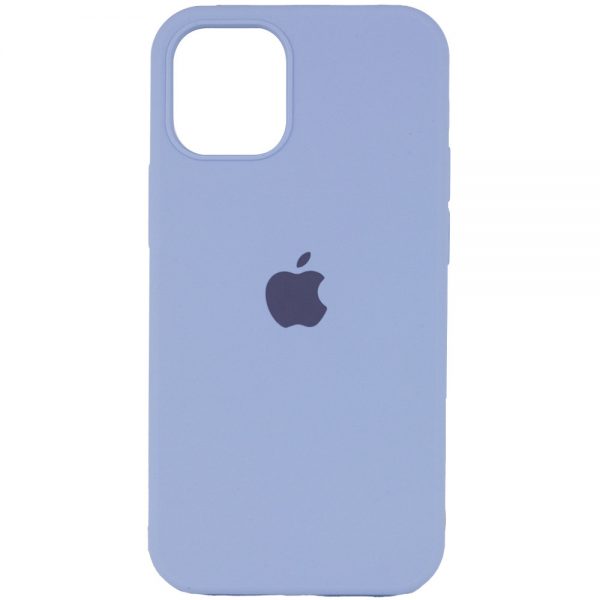 Оригинальный чехол Silicone Cover 360 с микрофиброй для Iphone 13 – Голубой / Lilac Blue