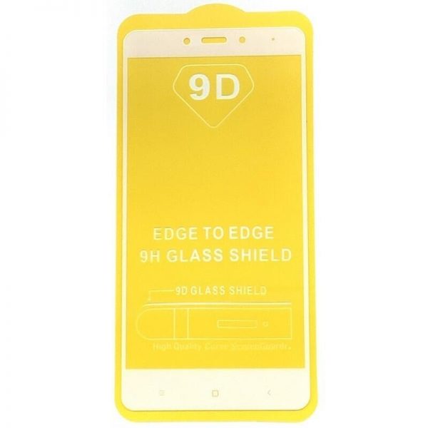 Защитное стекло 9D Full Glue Cover Glass на весь экран для Xiaomi Redmi Note 4 (Mediatek) – White