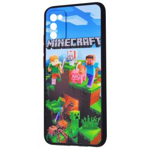 Чехол TPU+PC Game Heroes Case для Samsung Galaxy A02s – Minecraft