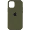 Оригинальный чехол Silicone Cover 360 с микрофиброй для Iphone 13 Pro Max – Зеленый / Dark Olive