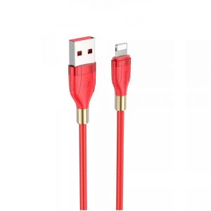 Кабель Hoco U92 Gold collar Lightning 2.4A (1.2м) – Red