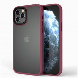 Чехол TPU+PC Metal Buttons для Iphone 13 Pro Max – Бордовый