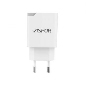 Сетевое зарядное устройство Aspor A826 20W PD + QC 3.0 Fast Charger – White