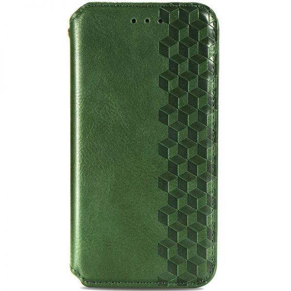 Кожаный чехол-книжка GETMAN Cubic для Xiaomi Redmi 9T – Зеленый