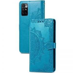 Кожаный чехол-книжка Art Case с визитницей для Xiaomi Redmi 10 – Синий