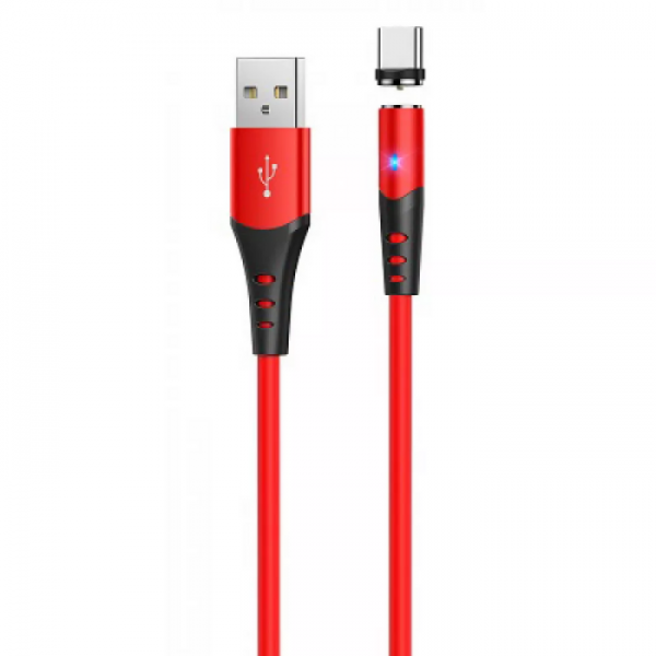 Кабель Hoco X60 Honorific Silicone Magnetic USB – Type-C 2A 1м Red