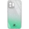 Чохол TPU+Glass з блискітками Swarovski для Xiaomi Mi 11 Lite / 11 Lite 5G NE Бірюзовий