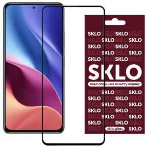 Защитное стекло 3D / 5D Premium SKLO Full Glue на весь экран для Xiaomi 11T / 11T Pro – Black
