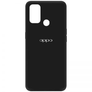 Оригинальный чехол Silicone Cover 360 (A) с микрофиброй для Oppo A53 / A32 / A33 – Черный / Black