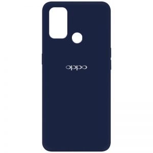 Оригинальный чехол Silicone Cover 360 (A) с микрофиброй для Oppo A53 / A32 / A33 – Синий / Midnight blue