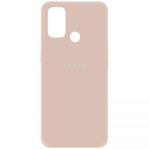 Оригинальный чехол Silicone Cover 360 (A) с микрофиброй для Oppo A53 / A32 / A33 – Розовый / Pink sand