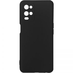 Чехол Silicone Cover Full without Logo (AA) с микрофиброй для Oppo A54 – Черный / Black