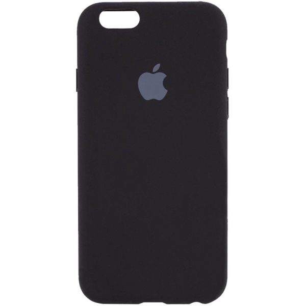 Оригинальный чехол Silicone Cover 360 с микрофиброй для Iphone 6 / 6s – Черный / Black