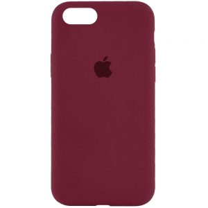 Оригинальный чехол Silicone Cover 360 с микрофиброй для Iphone 6 / 6s – Бордовый / Plum