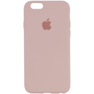 Оригинальный чехол Silicone Cover 360 с микрофиброй для Iphone 6 / 6s – Розовый  / Pink Sand