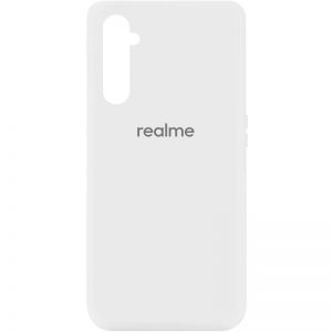 Оригинальный чехол Silicone Cover 360 (A) с микрофиброй для Realme 6 Pro – Белый / White
