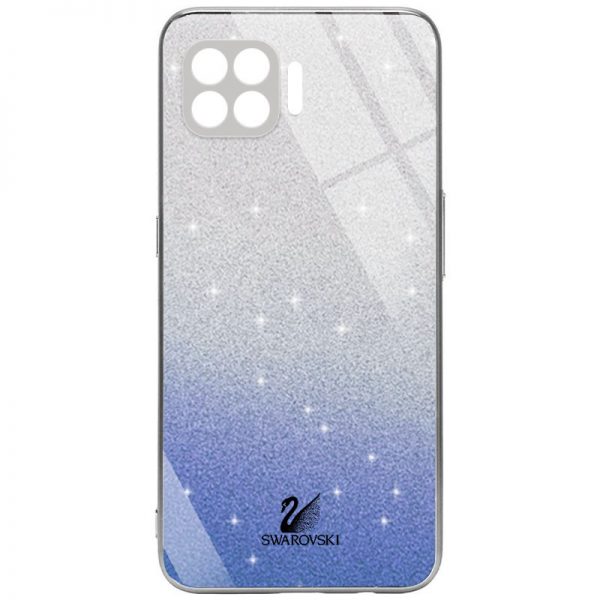 Чохол TPU+Glass з блискітками Swarovski для Oppo A73 Синій