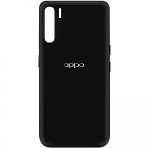 Оригинальный чехол Silicone Cover 360 (A) с микрофиброй для Oppo A91 – Черный / Black