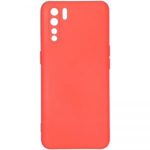 Чехол Silicone Cover Full without Logo (AA) с микрофиброй для Oppo A91 – Красный / Red