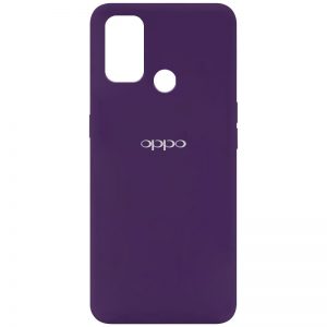 Оригинальный чехол Silicone Cover 360 (A) с микрофиброй для Oppo A53 / A32 / A33 – Фиолетовый / Purple