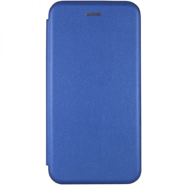 Кожаный чехол-книжка 360 с визитницей для Xiaomi Redmi 10 – Синий