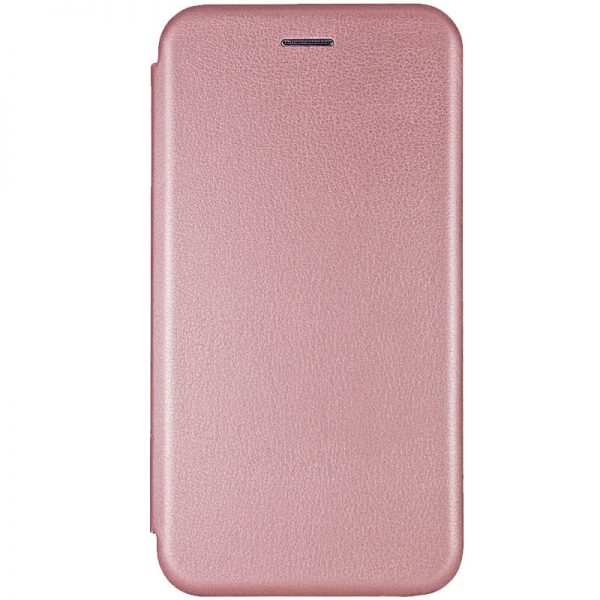 Кожаный чехол-книжка 360 с визитницей для Oppo A5s / Oppo A12 – Розовый / Rose gold