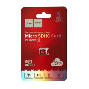 Карта памяти Hoco Micro SDHC 16GB TF high speed Class 10 – Red