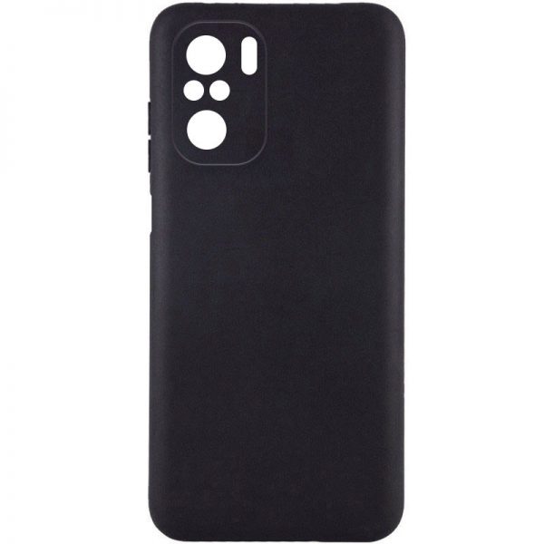 Матовый силиконовый чехол с защитой камеры для Xiaomi Redmi K40 / K40 Pro / K40 Pro+ / Poco F3 / Mi 11i – Черный