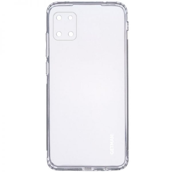 Прозрачный силиконовый TPU чехол GETMAN для Samsung Galaxy Note 10 Lite