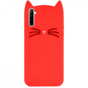 Силиконовый чехол 3D Cat для Realme 6 Pro – Красный