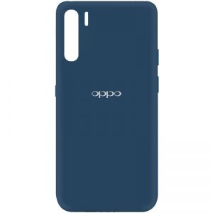 Оригинальный чехол Silicone Cover 360 (A) с микрофиброй для Oppo A91 – Синий / Navy Blue