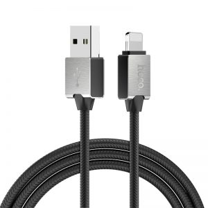 Кабель Hoco U49 Refined Steel USB to Lightning 2.4A (1.2м) – Black