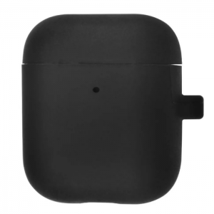 Чехол для наушников Silicone Case Slim + карабин для Apple Airpods 1 / 2 – Black