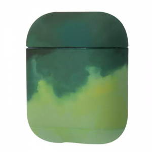 Чехол для наушников Watercolor case для Apple Airpods 1 / 2 – Dark Green / Gray