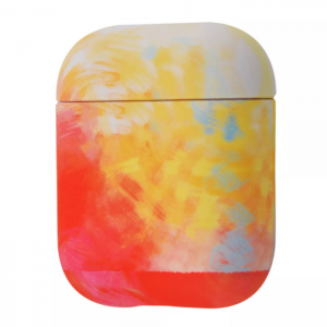 Чехол для наушников Watercolor case для Apple Airpods 1 / 2 – White / Red