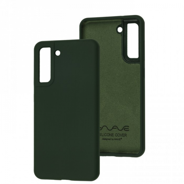 Чехол Silicone Case WAVE Full с микрофиброй для Samsung Galaxy S21 FE – Cyprus Green